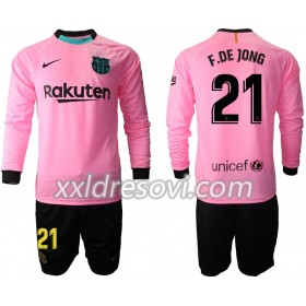 FC Barcelona Frenkie de Jong 21 Treći Dječji Komplet Dresovi za Nogomet 2020-2021 Dugim Rukavima (+ kratke hlače)